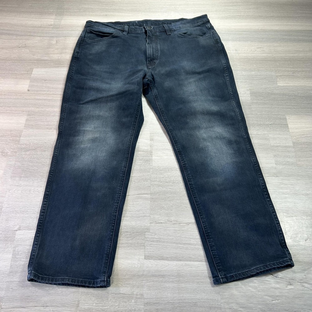 Levis Jeans Mens 38x30 Blue Regular Straight Stretch Denim Dark Wash Pants